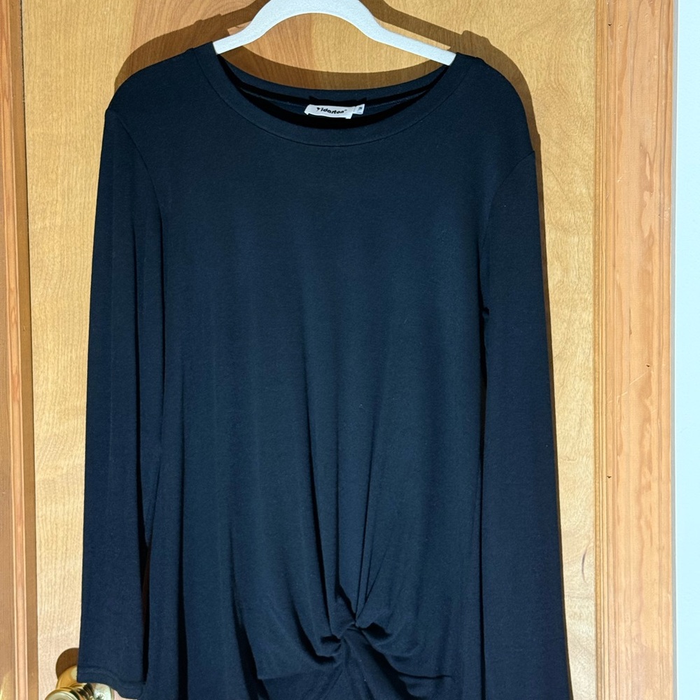 Madewell Black Twist Detail Long Sleeve Tee